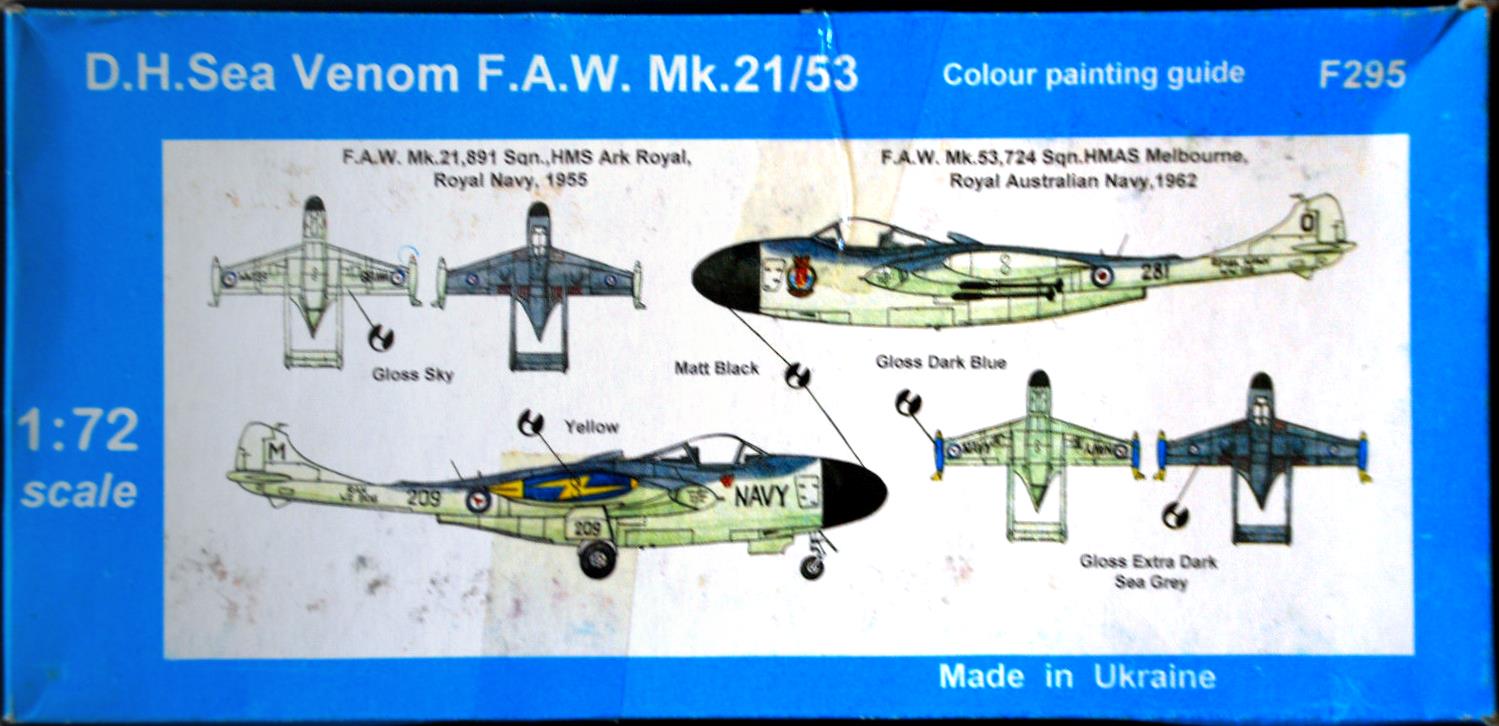 Схема окраски и маркировки SCAT F295 Sea Venom-Naval Fighter